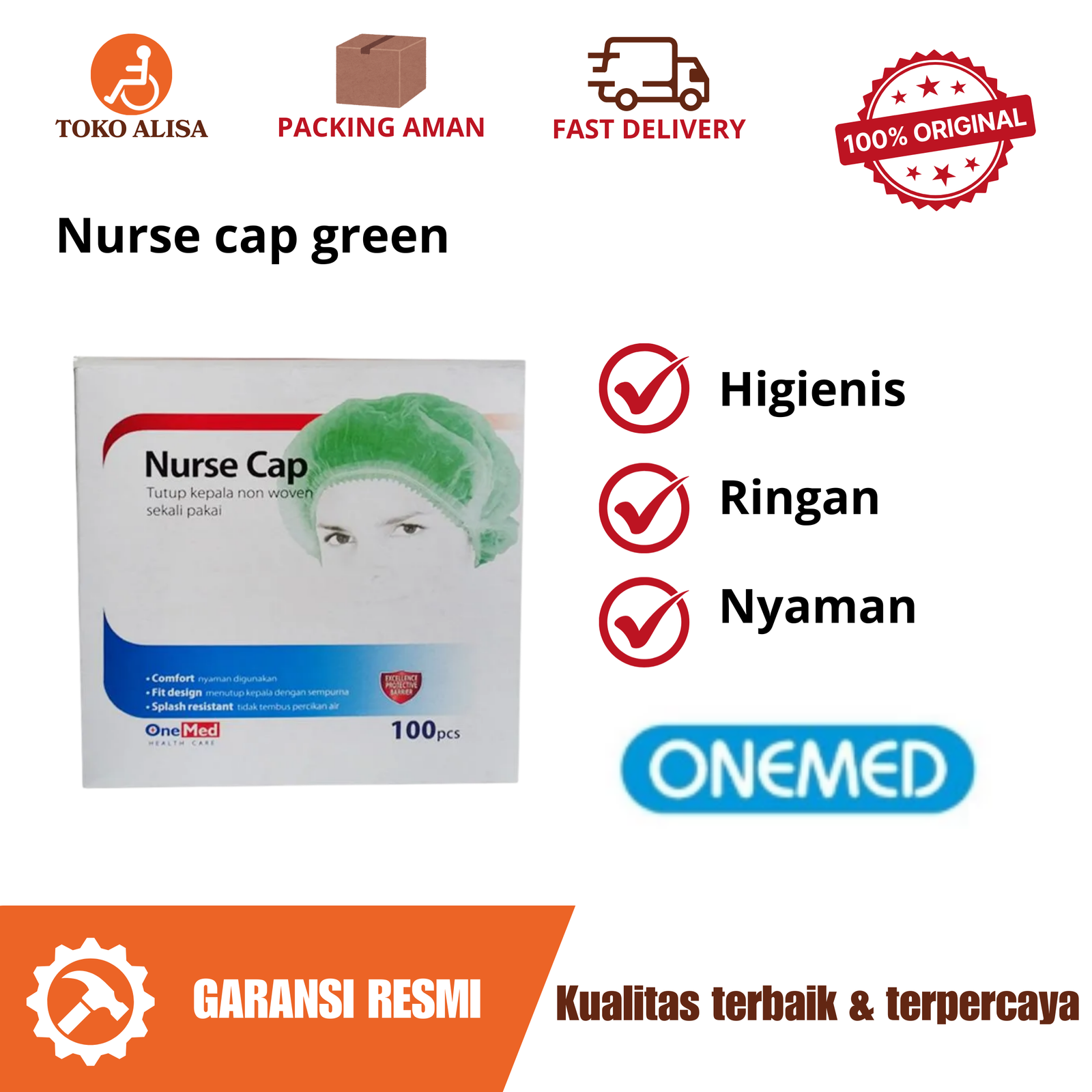 Nurse cap green